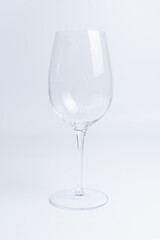 Wine glass on white background