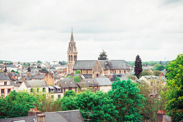 Fototapeta premium Simples Garden and Petit St Pierre in Le Mans, France