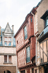 Street view of downtown in Le Mans, France