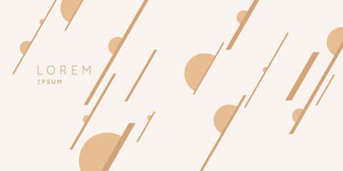 Trendy abstract art geometric background with flat, minimalistic style. Vector poster.