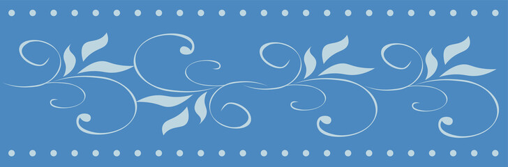blue background, with batik design