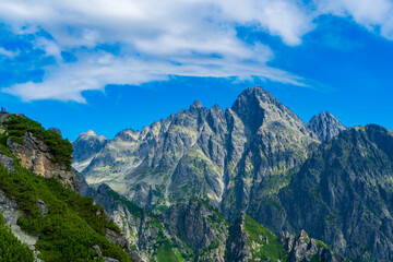 Panoramic view of beautiful winter mountain landscape in the Tatras mountain in poland zakopane