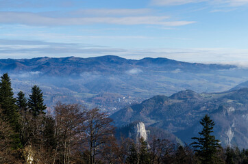 Obraz premium Pieniny panorama mgła 