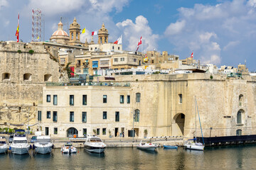 The three old cities, Vittoriosa, Senglea a Cospicua at the grand harbour in Malta
