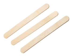 wood ice-cream stick isolated on white background