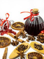 Sauces, seasonings and spices . Isolated on a white background