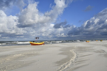 Winter on the wonderful beach of Debki