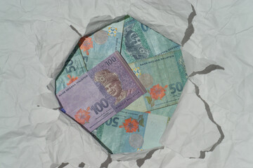 A bundle of MYR banknote
