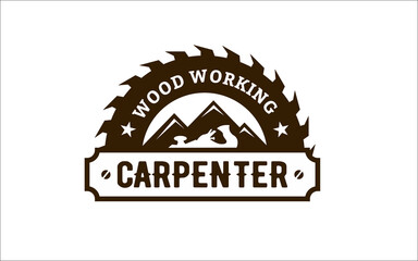 Illustration vector graphic of carpentry, woodworkers, Logo Design template