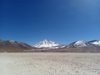 landscape with blue sky atacama