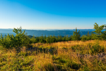Fototapeta premium Autumn landscape in beautiful nature in czech beskydy mountains
