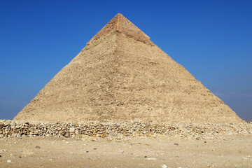Obraz na płótnie Canvas Pyramid in Cairo in Egypt in sunny weather