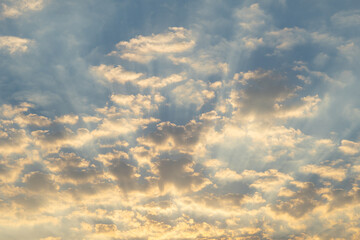 Obraz premium View of the orange sky during the sunset