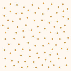 Beautiful background with Golden dots. Pattern for children's textiles and clothing. Cute hand-drawn peas in Doodle style. Yellow - gold point of the isolated pattern. Vector illustration