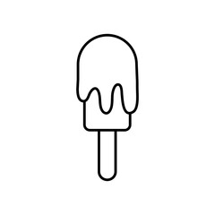 icon of ice lolly, line style