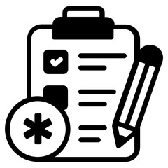 

A paper with pencil representing medical related paperwork or prescription
