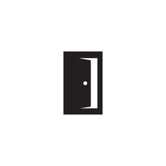 Door icon logo design template