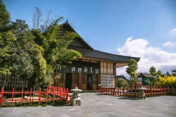 Obraz premium Hinoki land japan attraction in Chai Prakan District, Chiang Mai, Thailand