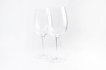 Wine Glasses isolated on white