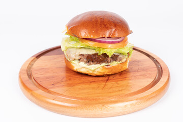 hamburger on a white background
