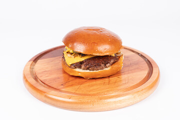 hamburger on a white background