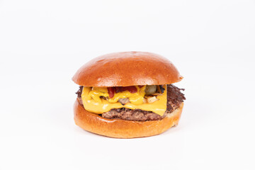 hamburger on a white background