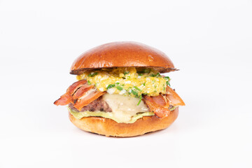 hamburger on a white background