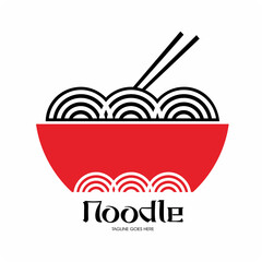 Noodle ramen restaurant and food logo