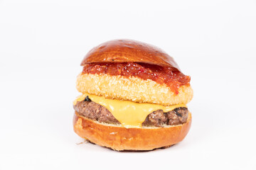 hamburger on a white background