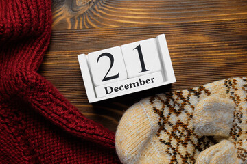 twenty first day of winter month calendar december