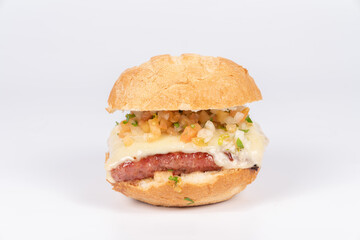 hamburger on white background