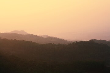 sunrise over the mountains