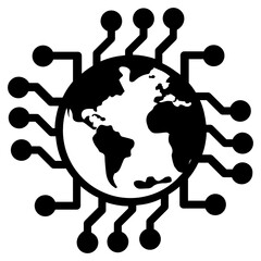 
Algorithm icon in editable filled style 
