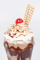 chocolate ice cream with chocolate