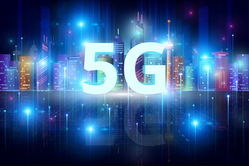 5G conceptual technologies background - illustration