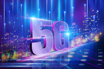 5G conceptual technologies background - illustration