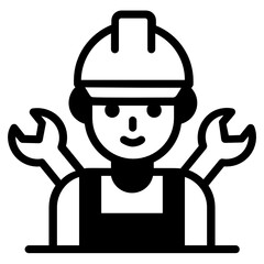 
Avatar wearing hard hat symbolising engineer icon
