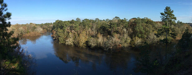 Neuse River overlook in autumn in Cliffs of the Neuse State Park North Carolina