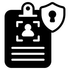 
Filled icon of id protection
