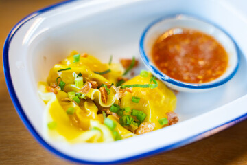 steamed pork wonton chinese food