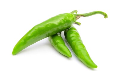 Fresh green chili pepper