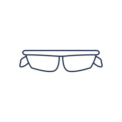 glasses icon, line style over white background