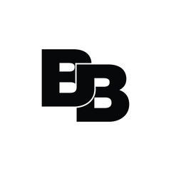 Letter BB simple logo design vector