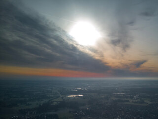 Obraz premium sunset over the city