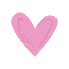 Heart daily sticker flat style icon vector design