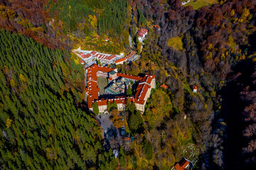 Kloster Rila Bulgarien aus der Luft | Rila Monastery in Bulgaria from above