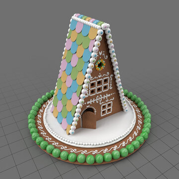 Gingerbread house cookie
