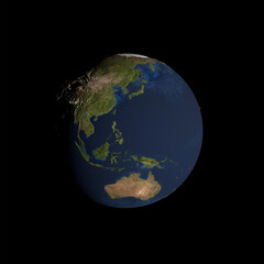Fototapeta na wymiar View of planet Earth. 3D render.
