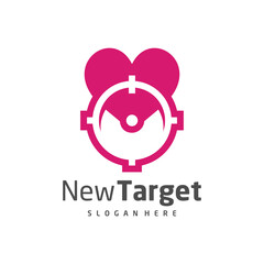 Love Target logo vector template, Creative Target logo design concepts, Icon symbol, illustration