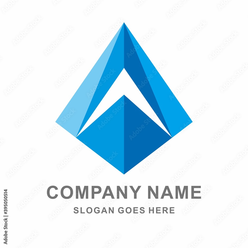 Wall mural Triangle Arrow Space Business Company Vector Logo Design